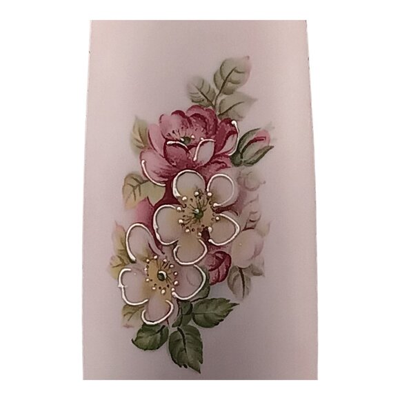 Norleans Pink Floral Rose Bud Vase Hand Painted Vintage Japan 8'' - Picture 5 of 5